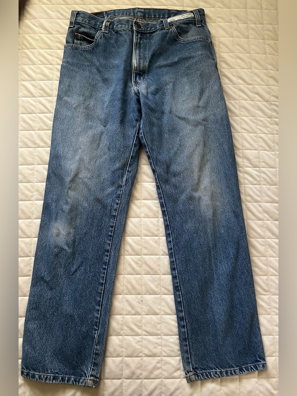 Double knot by Reed 100% cotton vintage jeans Mens size 34x32 measures 32x30